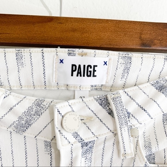 Paige Verdugo Ankle Nori Print White Skinny Jeans Sz 27 - Picture 8 of 15